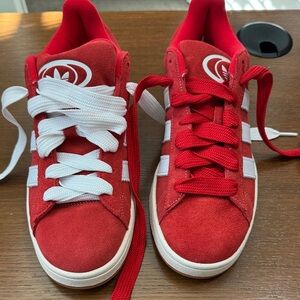 adidas Red and White Women's Sneakers